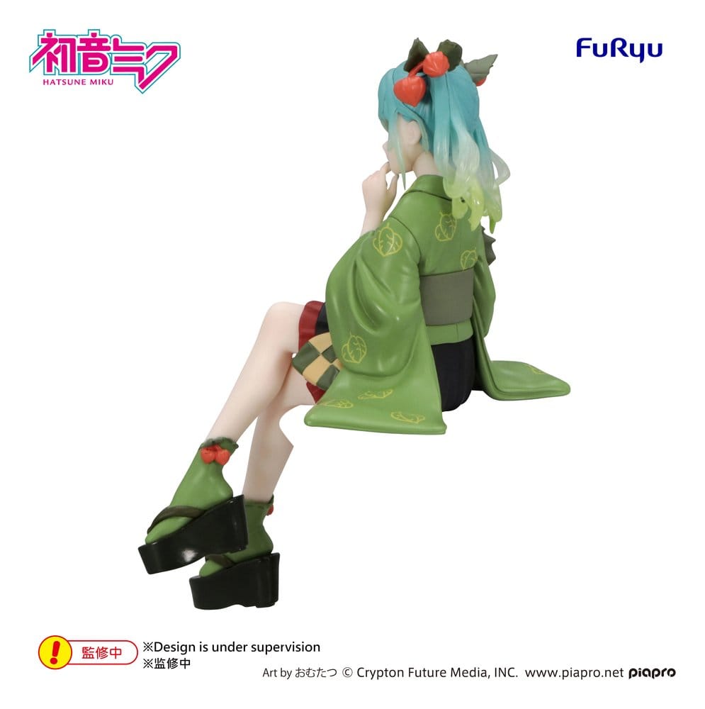 Hatsune Miku Noodle Stopper PVC Figur Flower Fairy Winter Cherry Green Color Ver. 15 cm