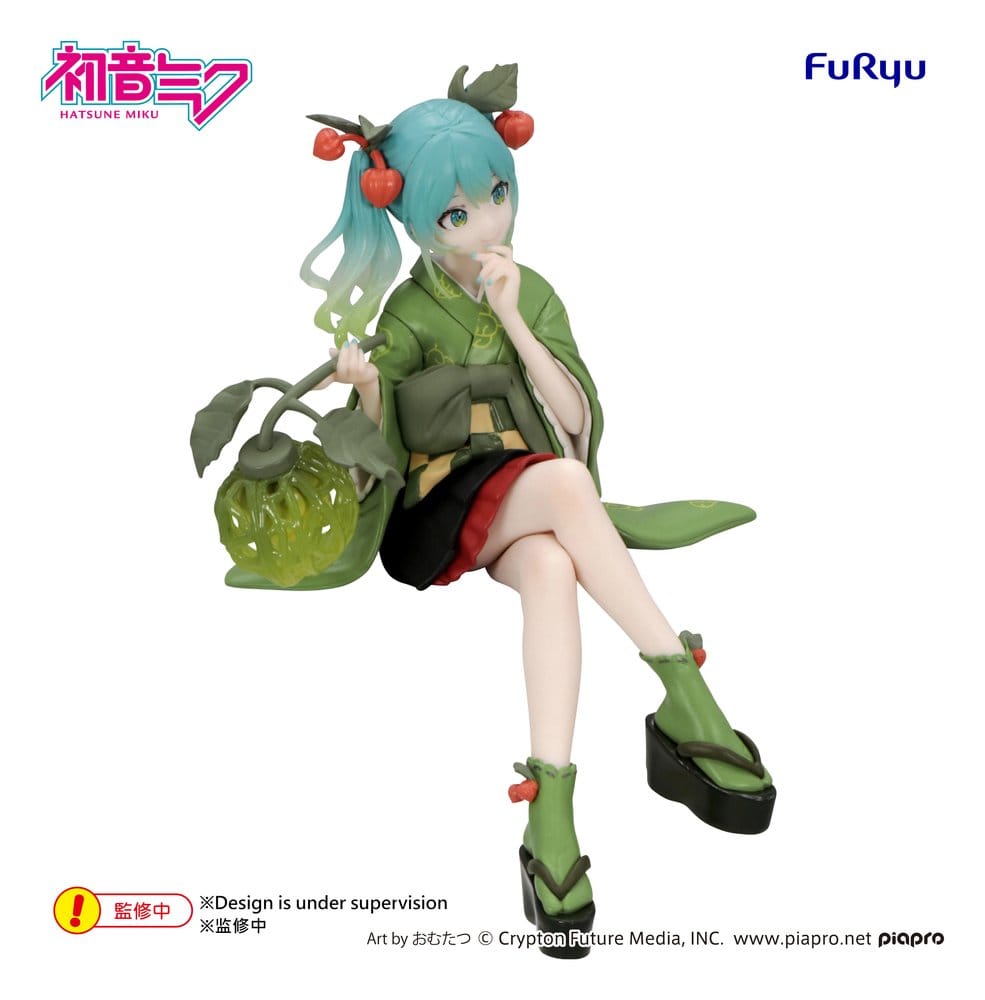Hatsune Miku Noodle Stopper PVC Figur Flower Fairy Winter Cherry Green Color Ver. 15 cm