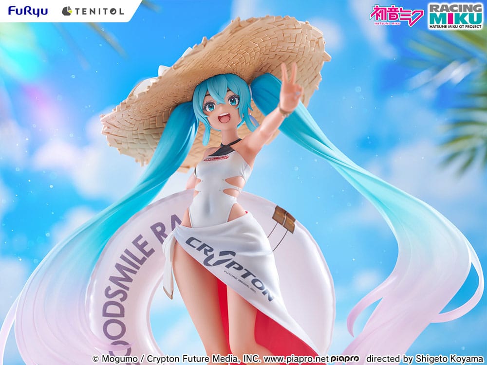 Hatsune Miku GT Project Tenitol PVC Statue Racing Miku 2024: Tropical Ver. 21 cm