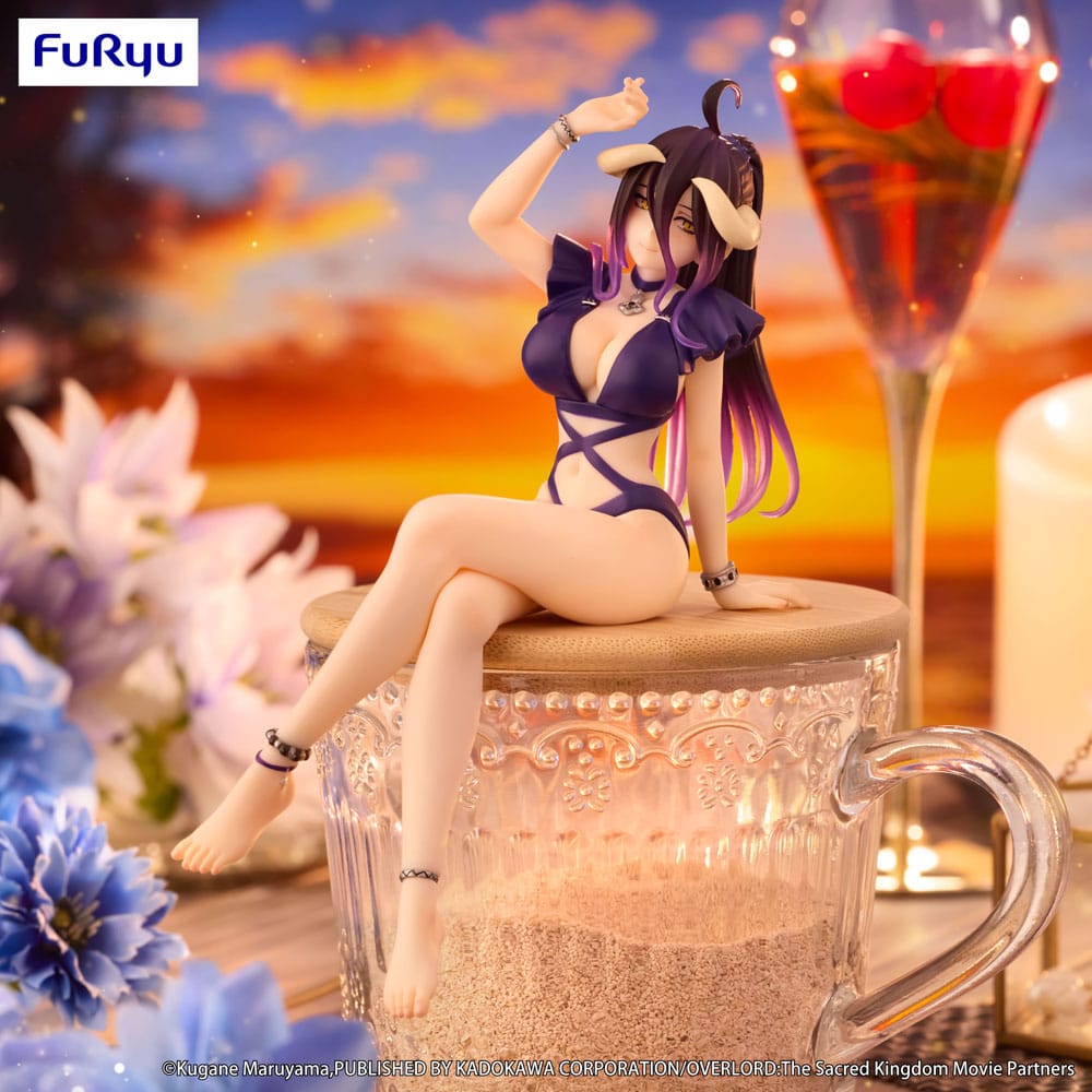Overlord Noodle Stopper PVC Statue Albedo Swimsuit Dark Purple Color Ver. 16 cm