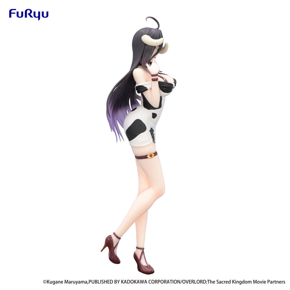 Overlord Trio-Try-iT PVC Statue Albedo Mini Dress Cow Pattern Ver. 21 cm
