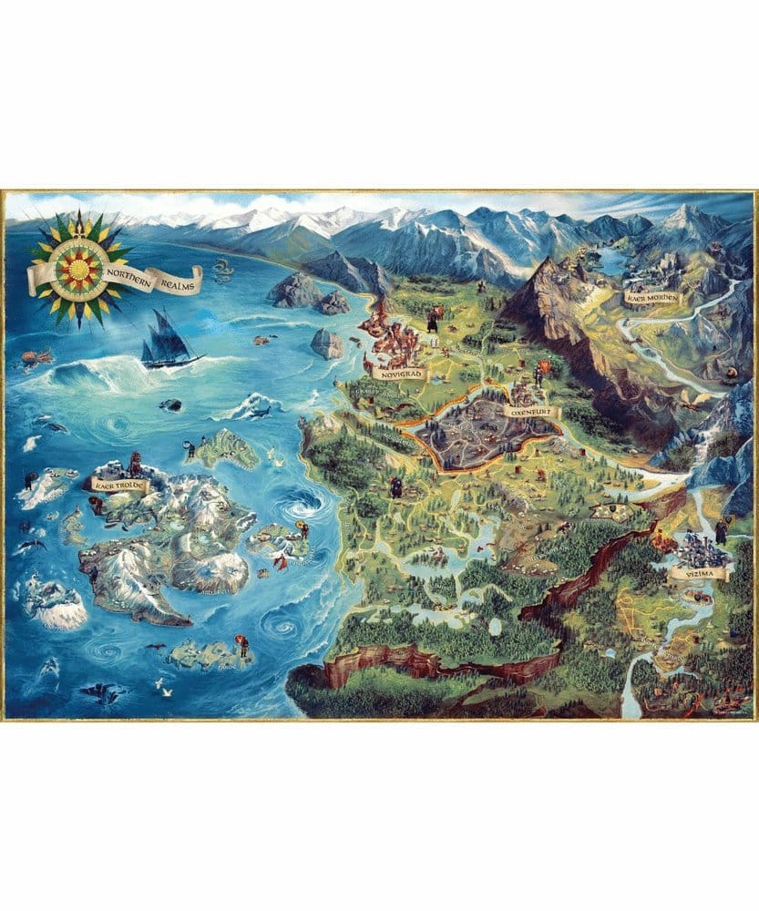 The Witcher Puzzle The Northern Realms Map (1000 Teile)
