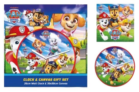 Paw Patrol Geschenkset Uhr & Leinwand Display (6)