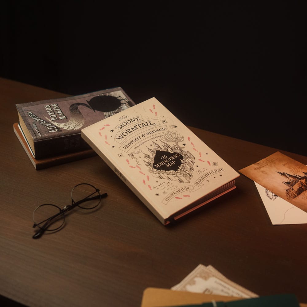 Harry Potter Premium Notizbuch A5 mit Licht Marauder's Map
