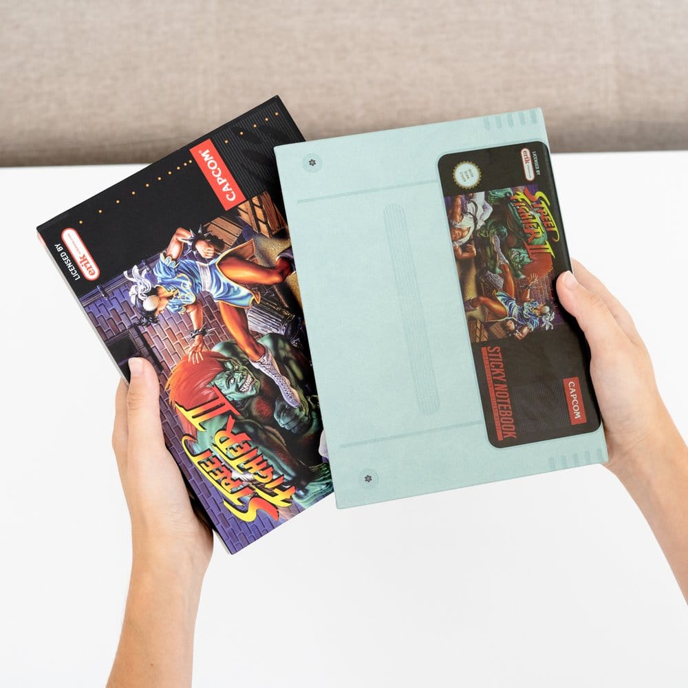 Street Fighter Premium Notizbuch mit Haftnotizen und Hülle A5
