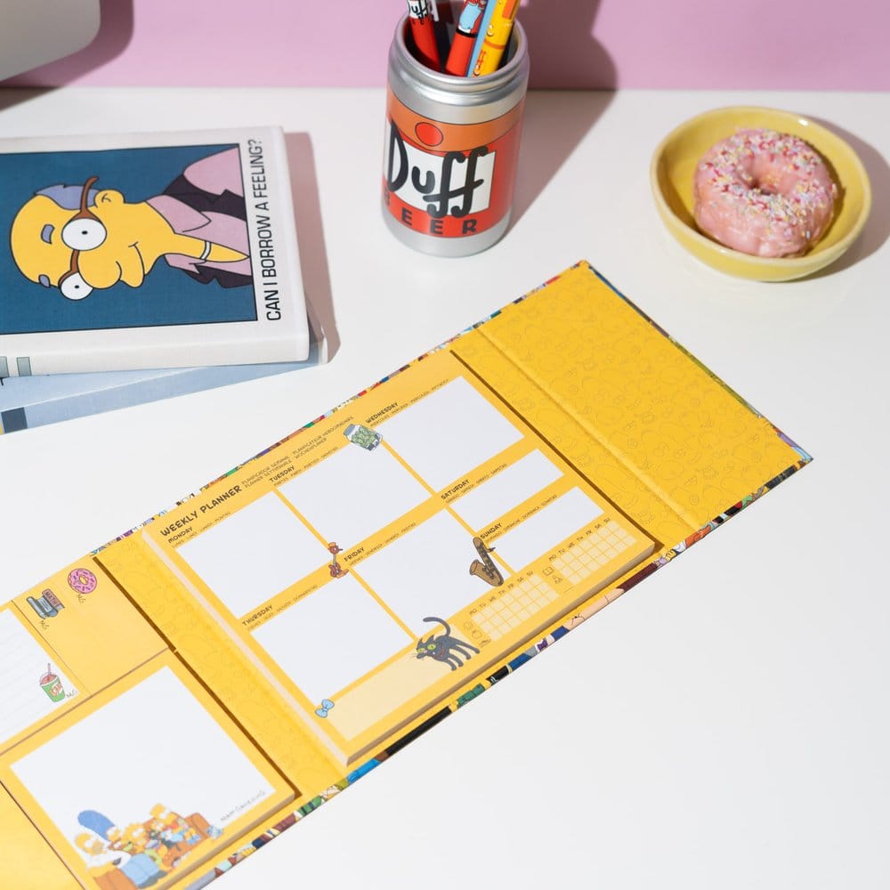 Die Simpsons Wochenplaner mit Haftnotizen 19 x 17 cm