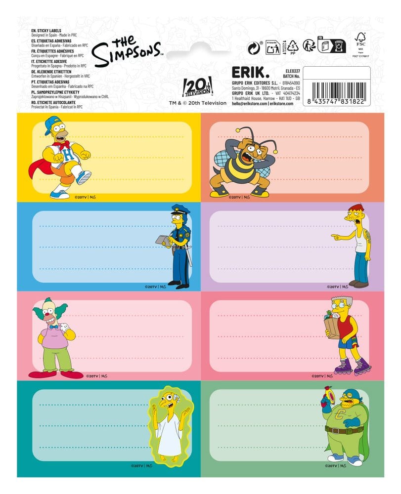 Die Simpsons Selbstklebende Etiketten (10)