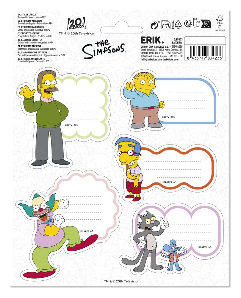 Die Simpsons Selbstklebende Etiketten Premium (10)