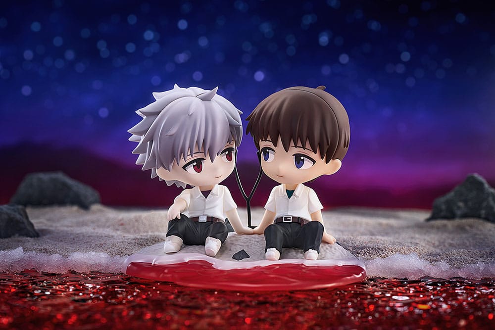 Rebuild of Evangelion Chibi Figur Shinji Ikari & Kaworu Nagisa 8 cm