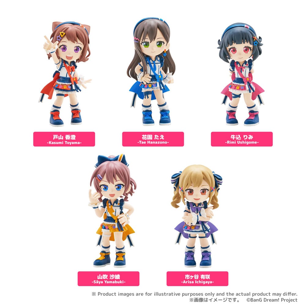 BanG Dream! Poppin'Party PalVerse PVC Figuren 9 cm Sortiment (6)