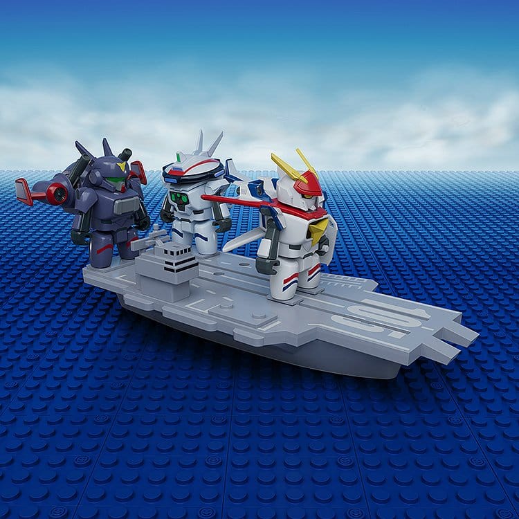 Metal Armor Dragonar Brickroid Actionfigur Dragonar-1 (Opening Ver.) & Carrier Set 5 cm