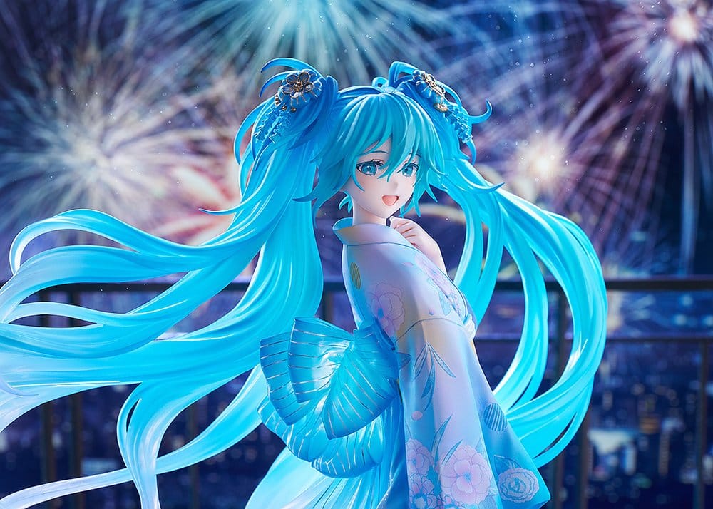 Character Vocal Series 01: Hatsune Miku PVC Figur 1/7 Music & Fire Works Ver. 23 cm