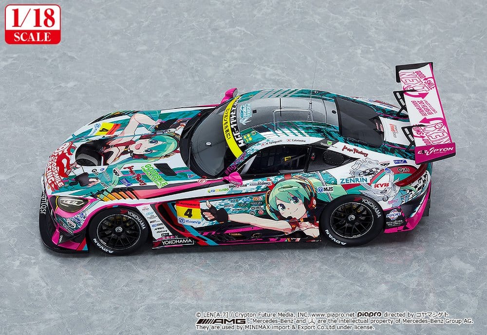Hatsune Miku GT Project Fahrzeug 1/18 Good Smile Hatsune Miku AMG 2020 SUPER GT Okayama Test Ver. 26 cm