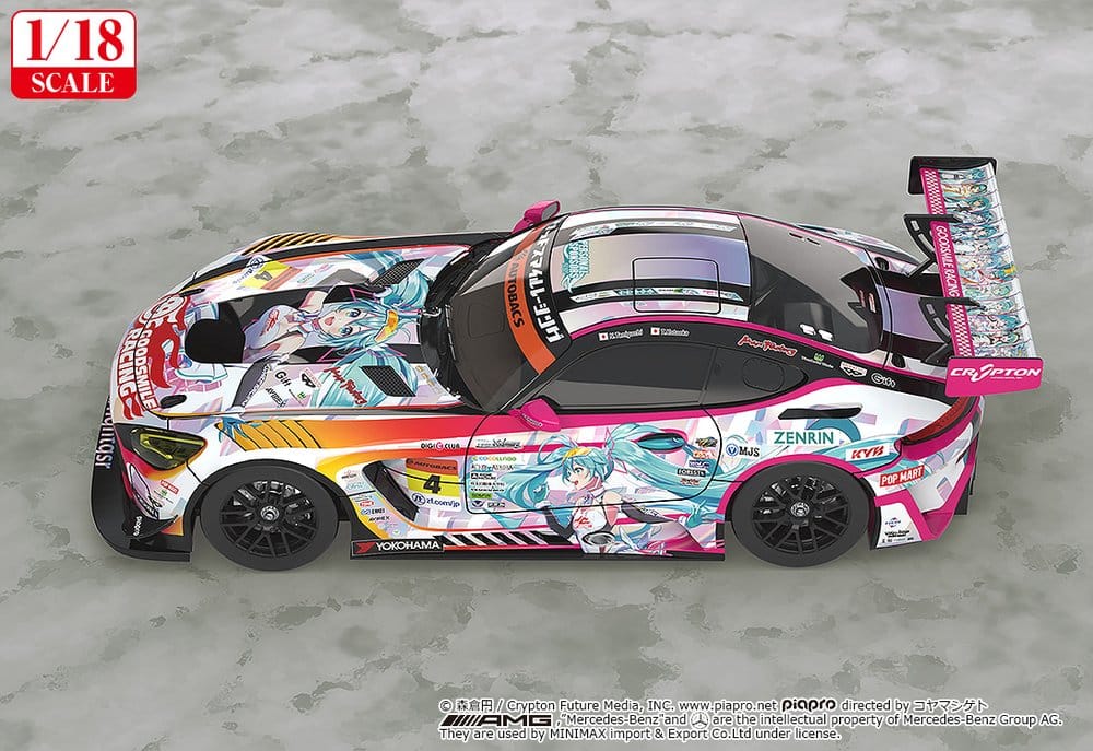 Hatsune Miku GT Project Fahrzeug 1/18 Good Smile Hatsune Miku AMG 2021 SUPER GT 100th Race Commemorative Ver. 26 cm