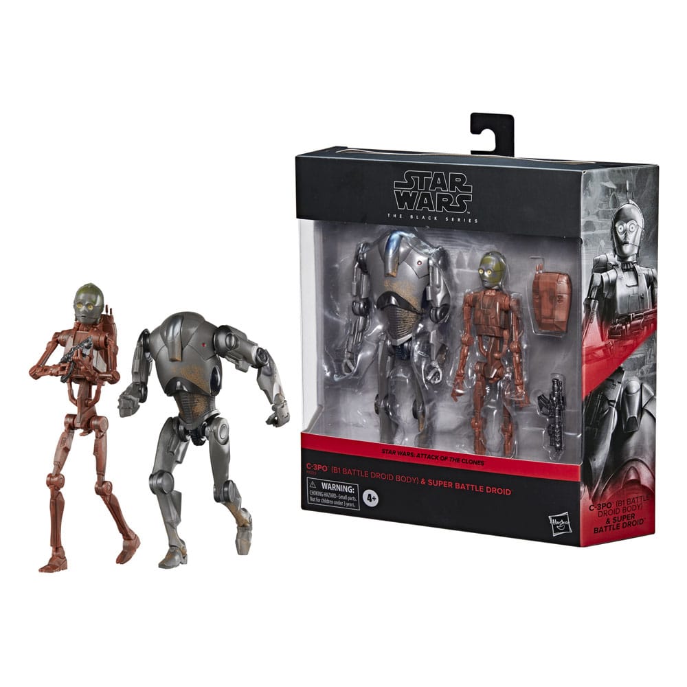 Star Wars Episode II Black Series Actionfiguren 2er-Pack C-3PO (B1 Battle Droid Body) & Super Battle Droid 15 cm