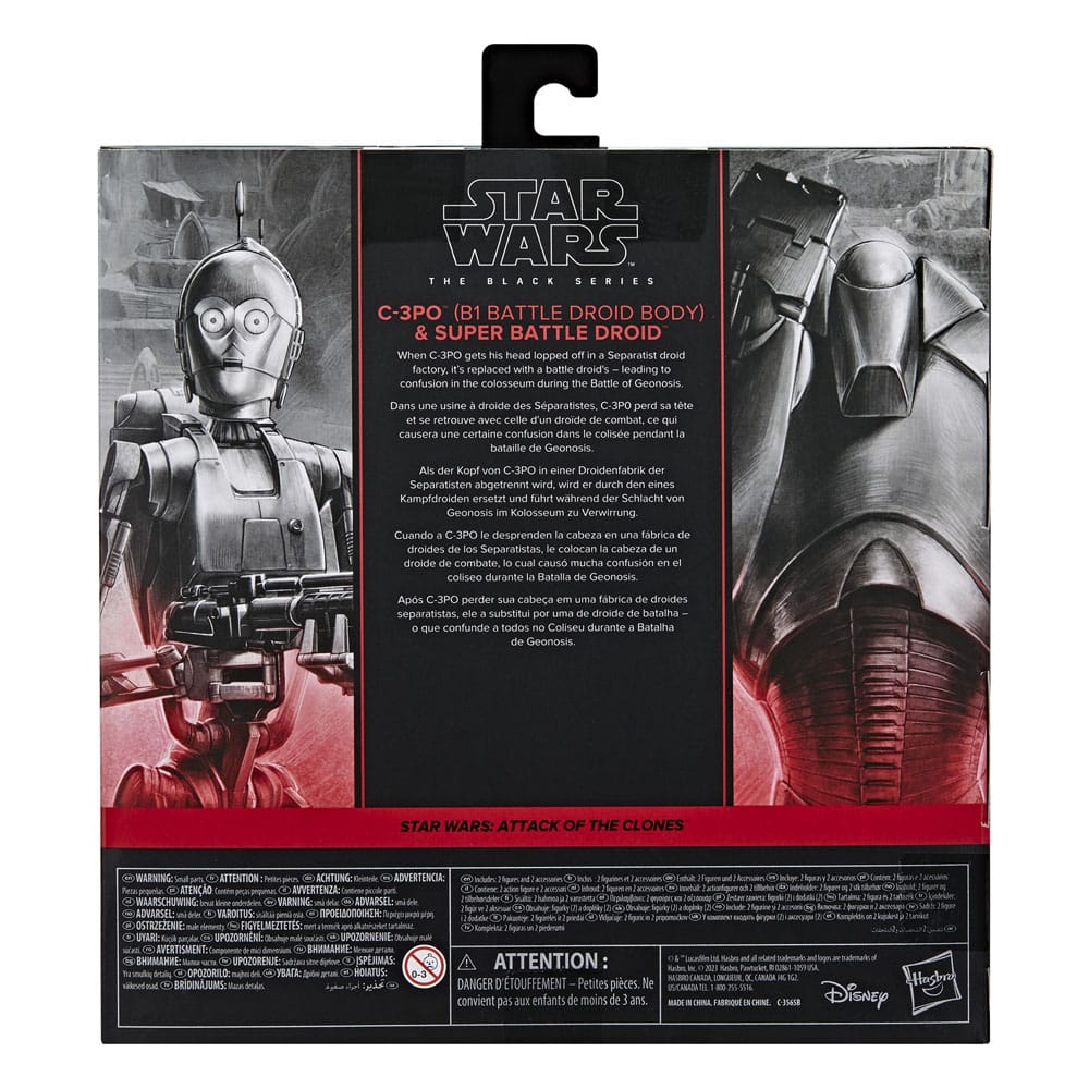 Star Wars Episode II Black Series Actionfiguren 2er-Pack C-3PO (B1 Battle Droid Body) & Super Battle Droid 15 cm