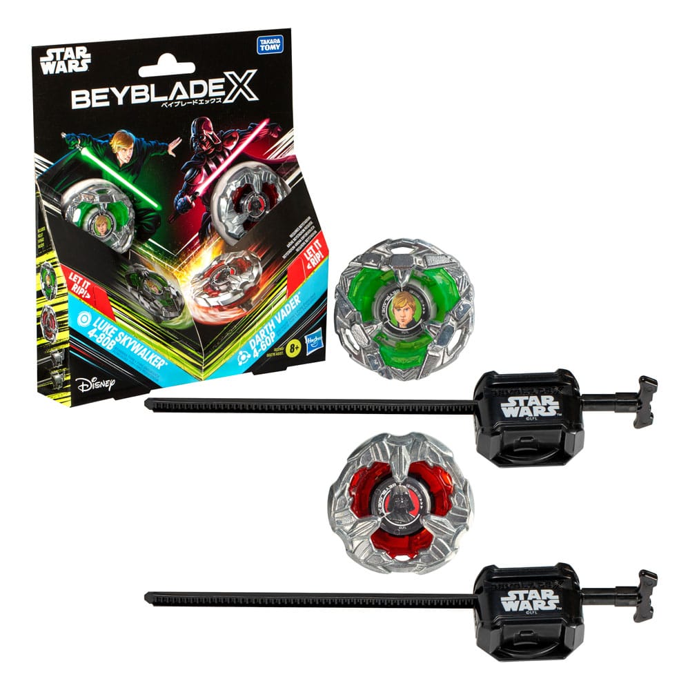 Beyblade X und Star Wars Collab Luke Skywalker 4-80B vs. Darth Vader 4-60B