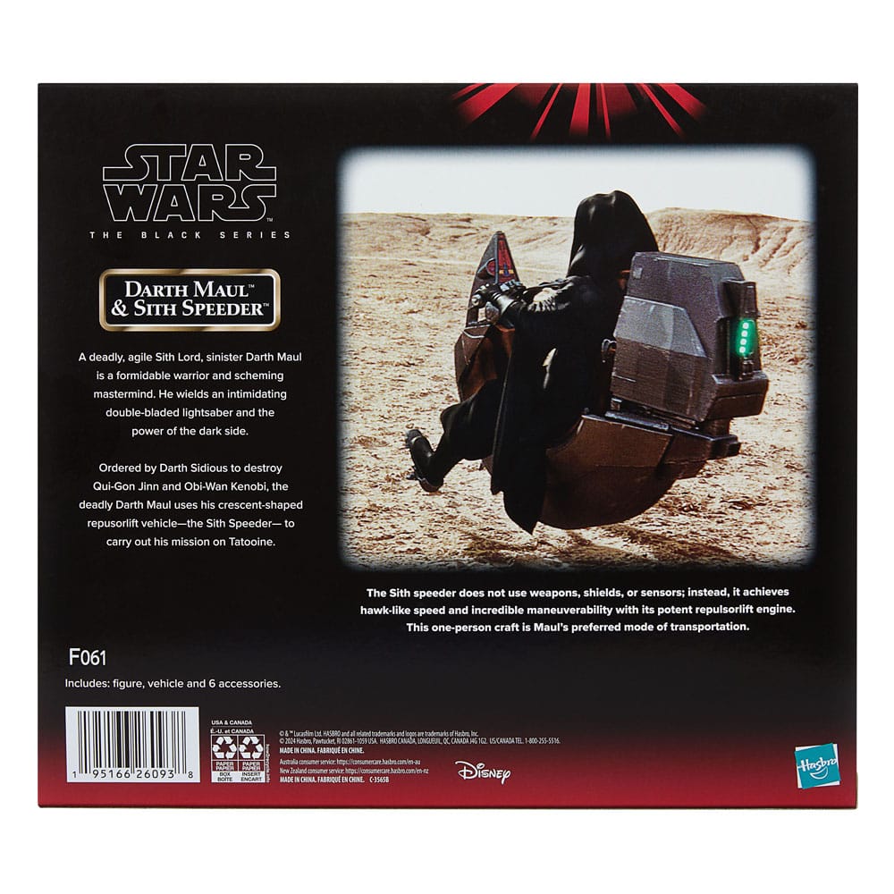 Star Wars Episode I Black Series Fahrzeug mit Actionfigur Darth Maul & Sith Speeder 25th Anniversary