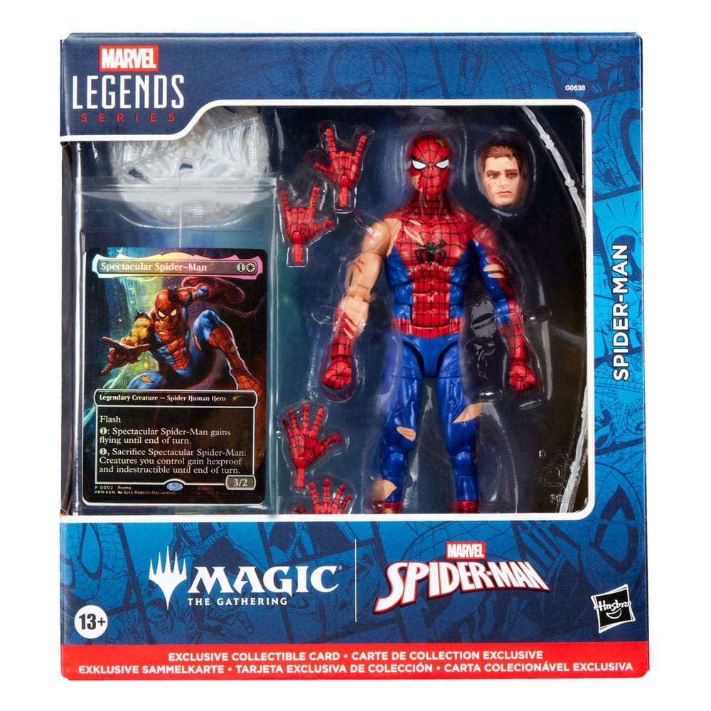 Marvel Legends Magic: The Gathering Actionfigur Battle-Damaged Spider-Man (plus exklusive Foil-Karte) 15 cm