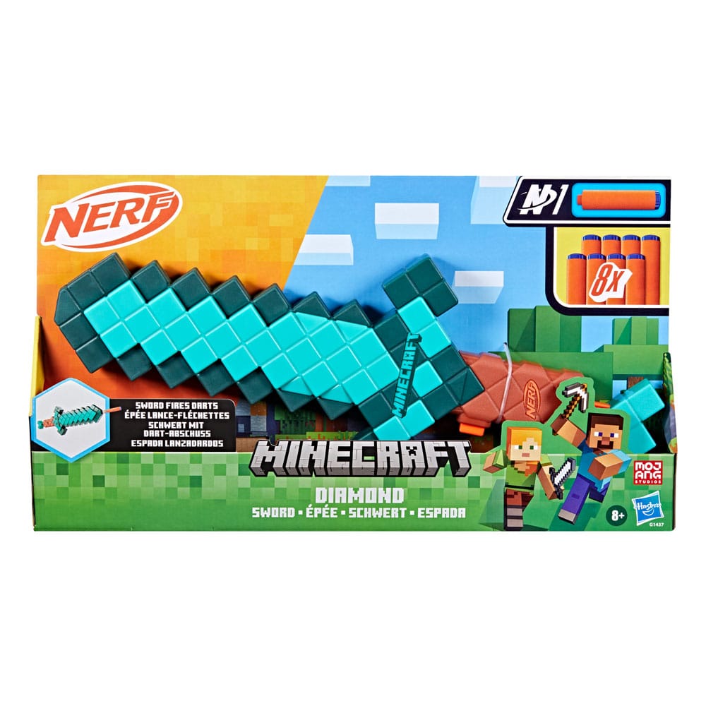 Minecraft NERF Diamantschwert mit Dart-Abschuss