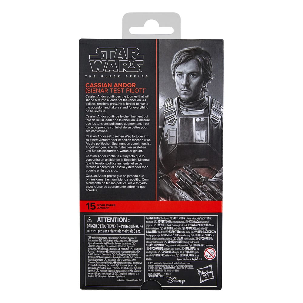 Star Wars: Andor Black Series Actionfigur Cassian Andor (Sienar Test Pilot) 15 cm