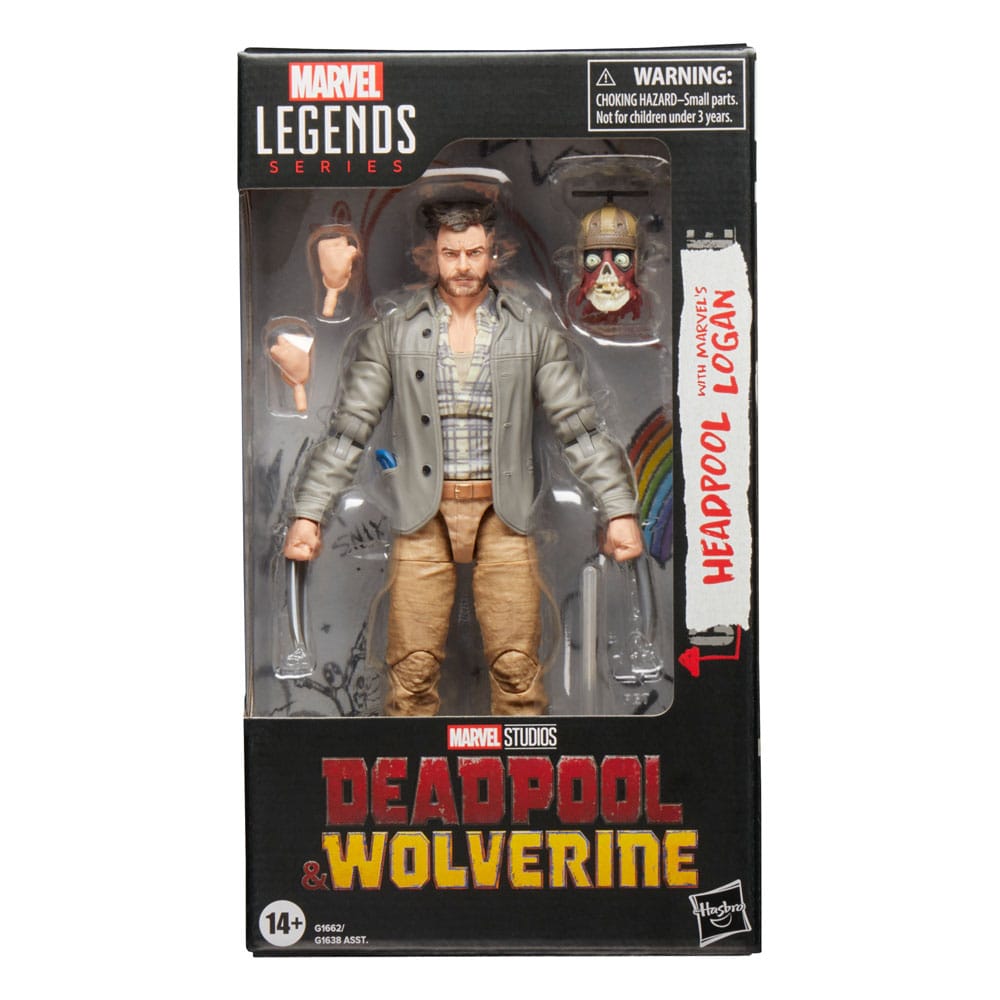 Deadpool & Wolverine Marvel Legends Actionfigur Headpool with Marvel's Logan 15 cm