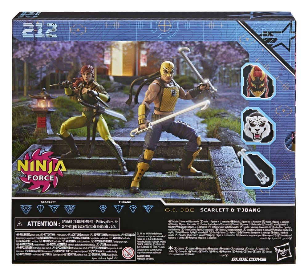 G.I. Joe Classified Series Actionfiguren 2er-Pack #212 Ninja Force Scarlett & T'Jbang 15 cm