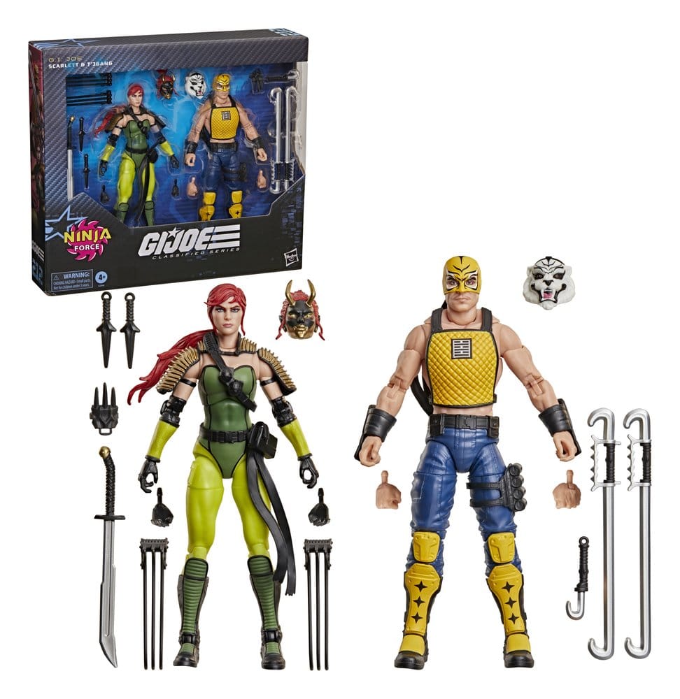G.I. Joe Classified Series Actionfiguren 2er-Pack #212 Ninja Force Scarlett & T'Jbang 15 cm
