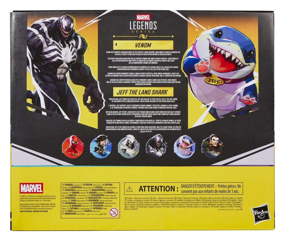 Marvel Rivals Marvel Legends Actionfiguren 2er-Pack Venom & Jeff the Land Shark 15 cm