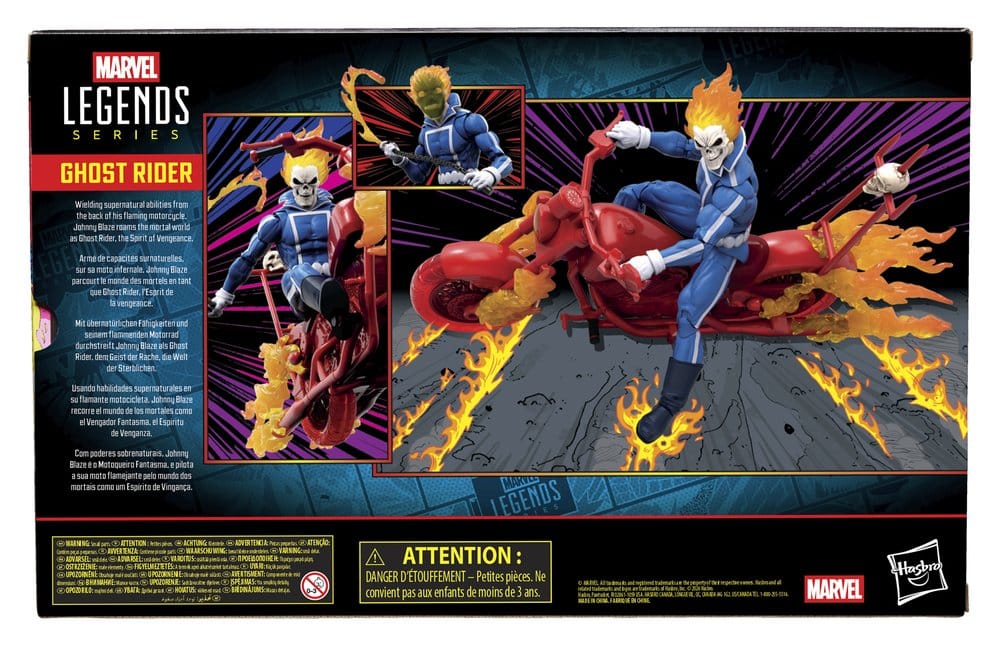 Ghost Rider Marvel Legends Actionfigur Johnny Blaze with Motorcycle 15 cm