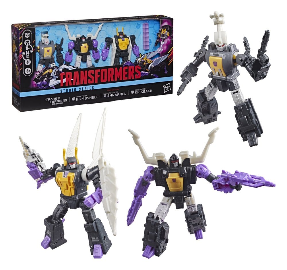 Transformers – Der Kampf um Cybertron Studio Series Deluxe Class Actionfiguren 3er-Pack Insecticon Bombshell, Shrapnel & Kickback 14 cm