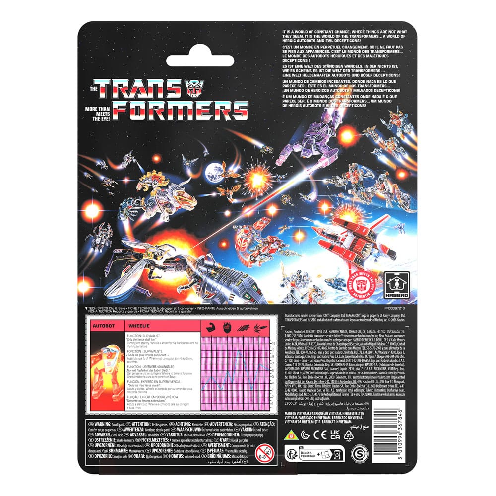 The Transformers Retro G1 Actionfigur Autobot Wheelie 11 cm