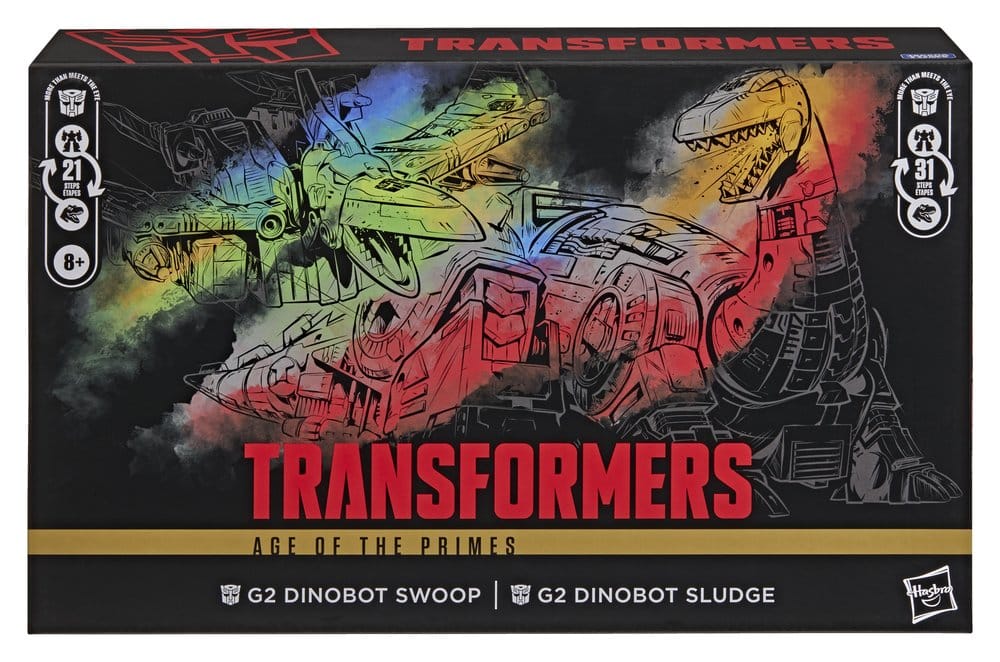 Transformers Age of the Primes Leader Class Actionfiguren 2er-Pack G2 G2 Dinobot Swoop & G2 Dinobot Sludge 19 cm
