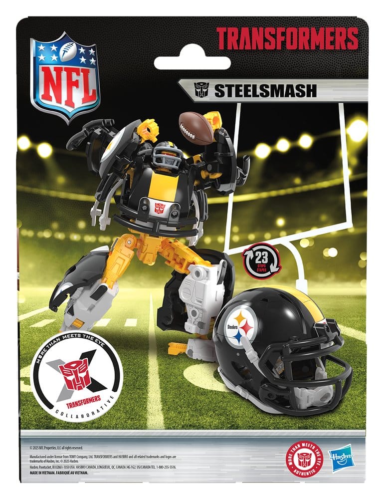 Transformers x NFL Actionfigur Pittsburgh Steelers: Steelsmash 14 cm