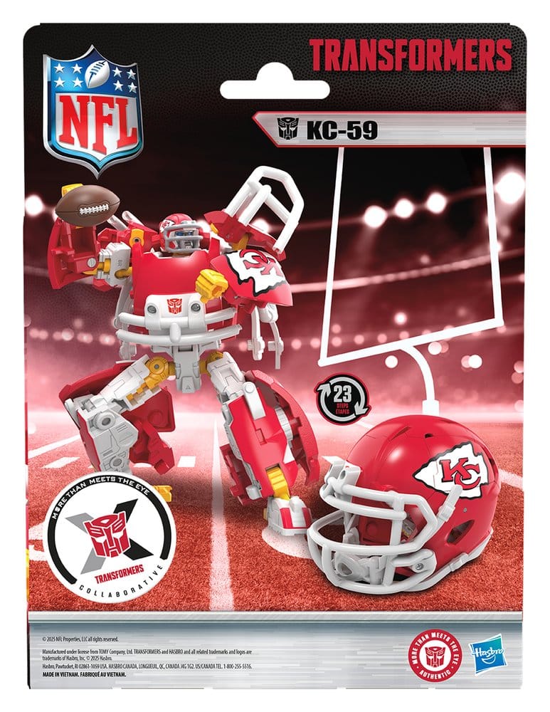 Transformers x NFL Actionfigur Kansas City Chiefs: KC-59 14 cm