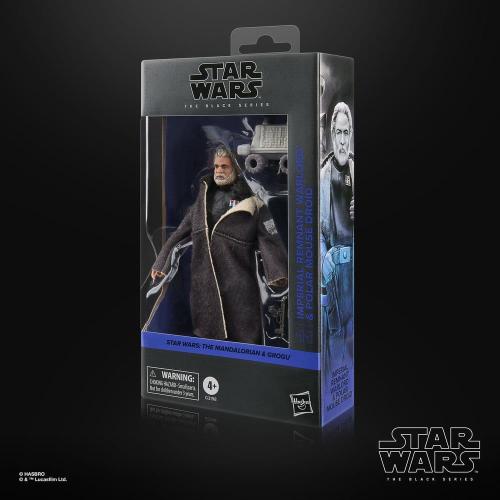Star Wars: The Mandalorian & Grogu Black Series Actionfigur Imperial Remnant Warlord & Polar Mouse Droid 15 cm