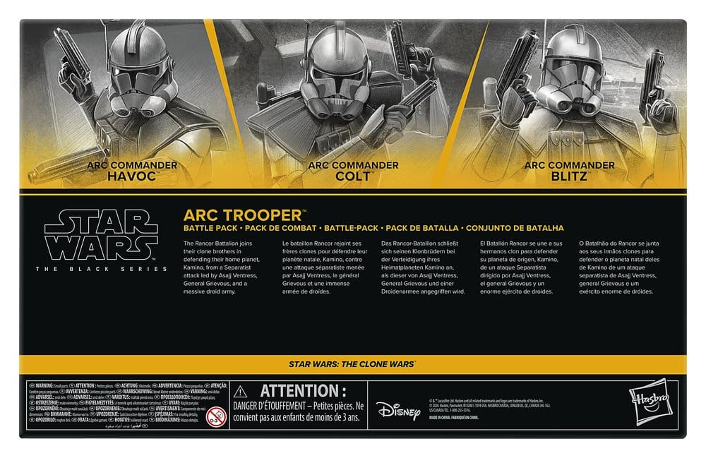 Star Wars: The Clone Wars Black Series Actionfiguren 3er-Pack ARC Trooper Havoc, Colt & Blitz 15 cm