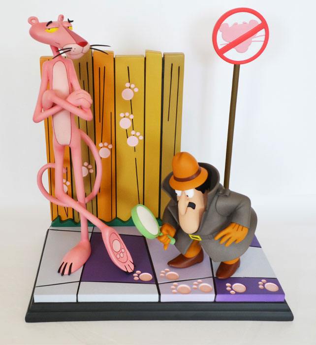 Der rosarote Panther Statue Pink Panther & The Inspector 41 cm