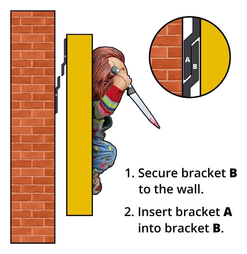 Chucky Wand-Skulptur 1/1 Bride of Chucky 43 x 46 x 76 cm