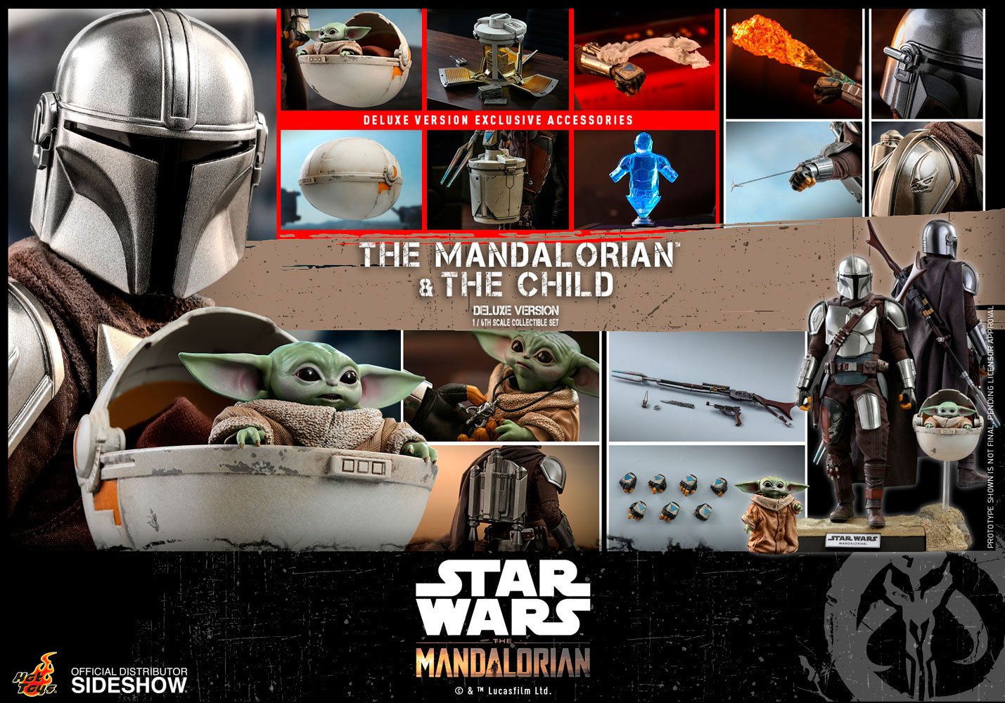 Star Wars The Mandalorian Actionfiguren Doppelpack 1/6 The Mandalorian & The Child Deluxe 30 cm