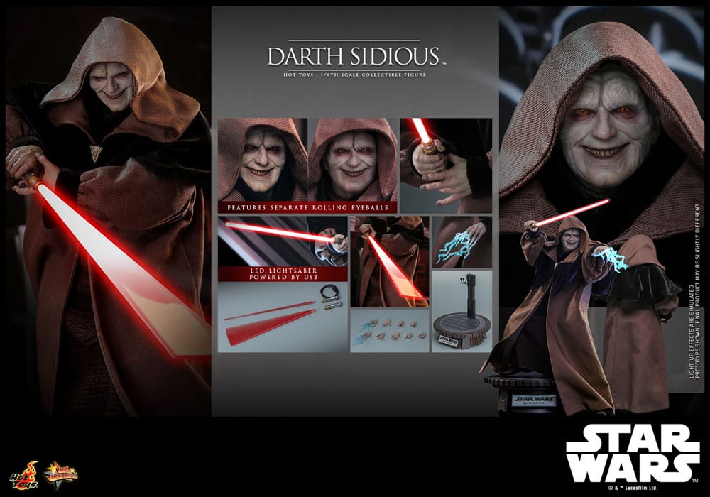 Star Wars Movie Masterpiece Actionfigur 1/6 Darth Sidious 29 cm