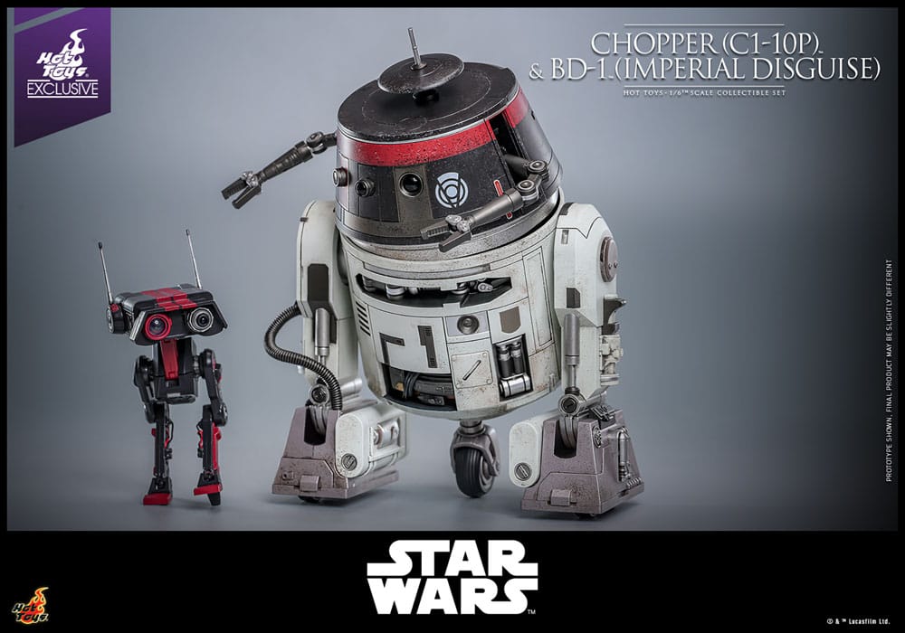 Star Wars Actionfigur Set 1/6 Chopper (C1-10P™) & BD-1™ (Imperial Disguise) 18 cm & 8 cm