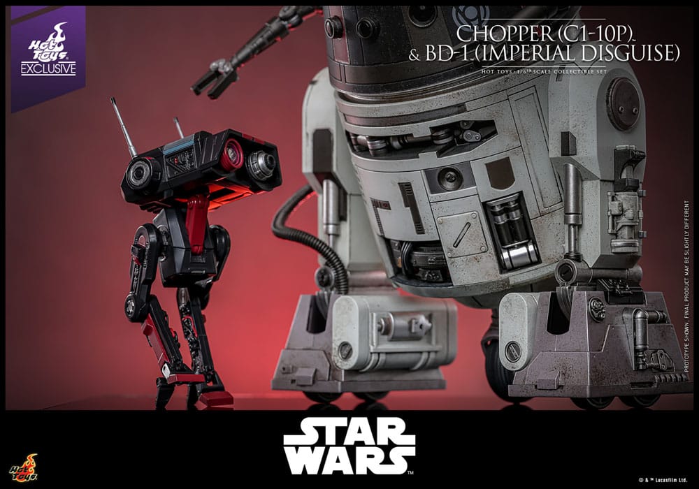 Star Wars Actionfigur Set 1/6 Chopper (C1-10P™) & BD-1™ (Imperial Disguise) 18 cm & 8 cm