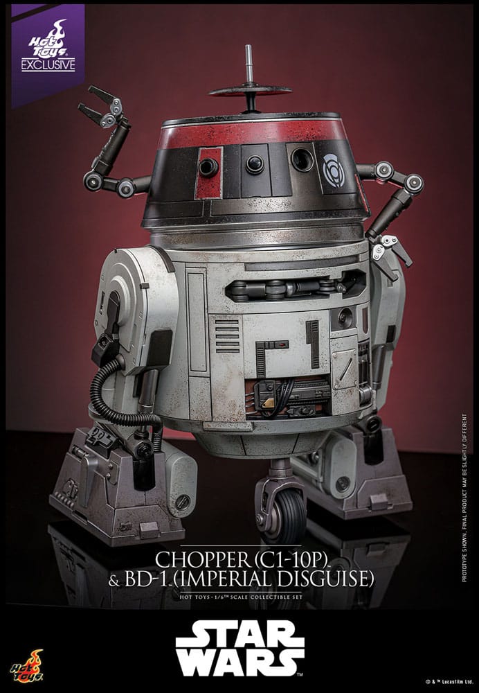 Star Wars Actionfigur Set 1/6 Chopper (C1-10P™) & BD-1™ (Imperial Disguise) 18 cm & 8 cm