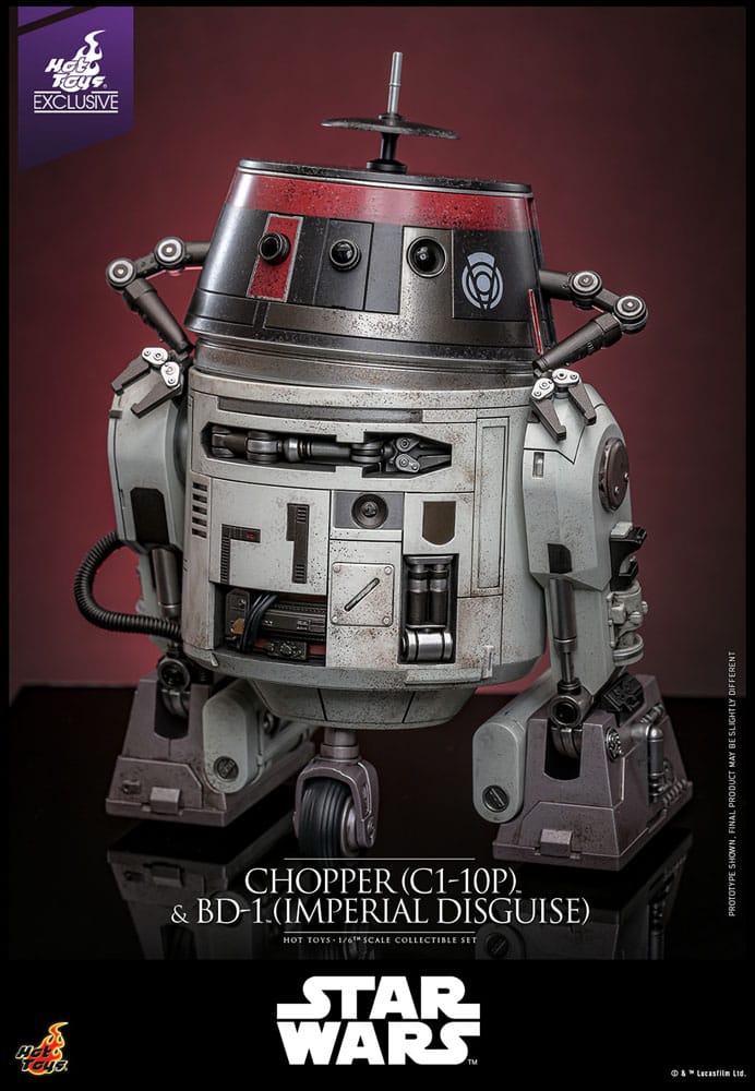 Star Wars Actionfigur Set 1/6 Chopper (C1-10P™) & BD-1™ (Imperial Disguise) 18 cm & 8 cm