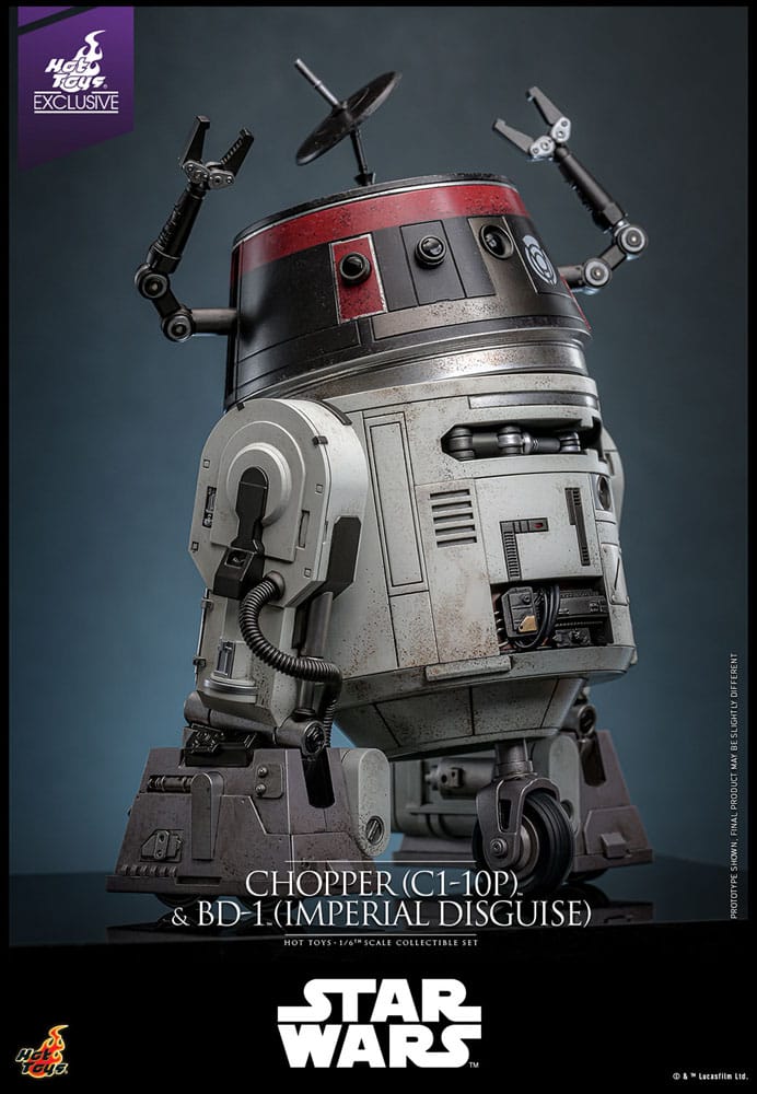 Star Wars Actionfigur Set 1/6 Chopper (C1-10P™) & BD-1™ (Imperial Disguise) 18 cm & 8 cm