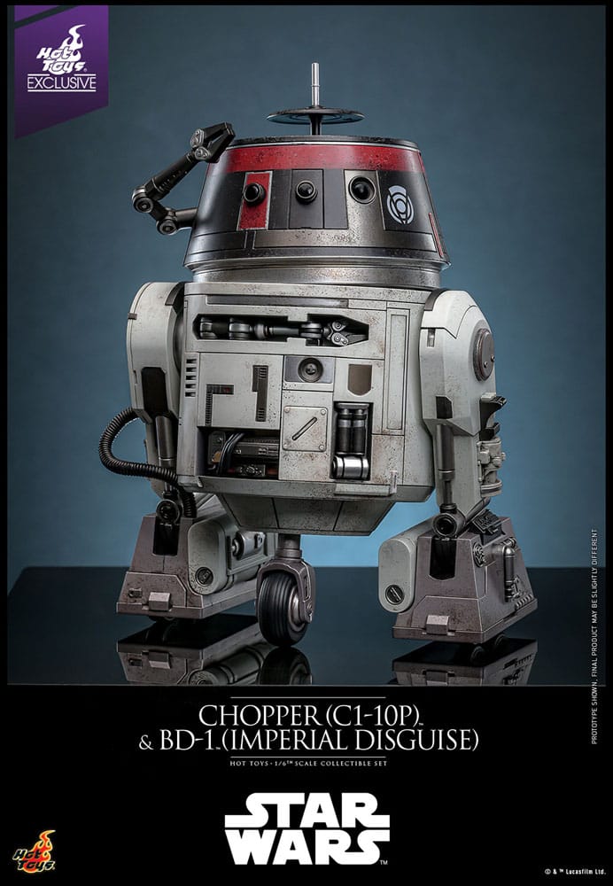 Star Wars Actionfigur Set 1/6 Chopper (C1-10P™) & BD-1™ (Imperial Disguise) 18 cm & 8 cm