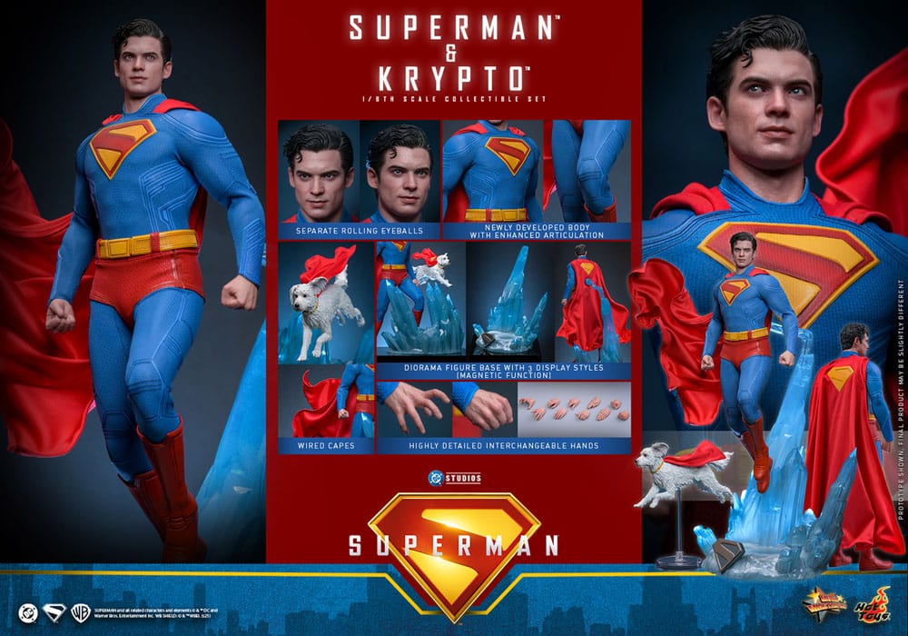 Superman (2025) Movie Masterpiece Actionfigur 1/6 Superman & Krypto 33 cm