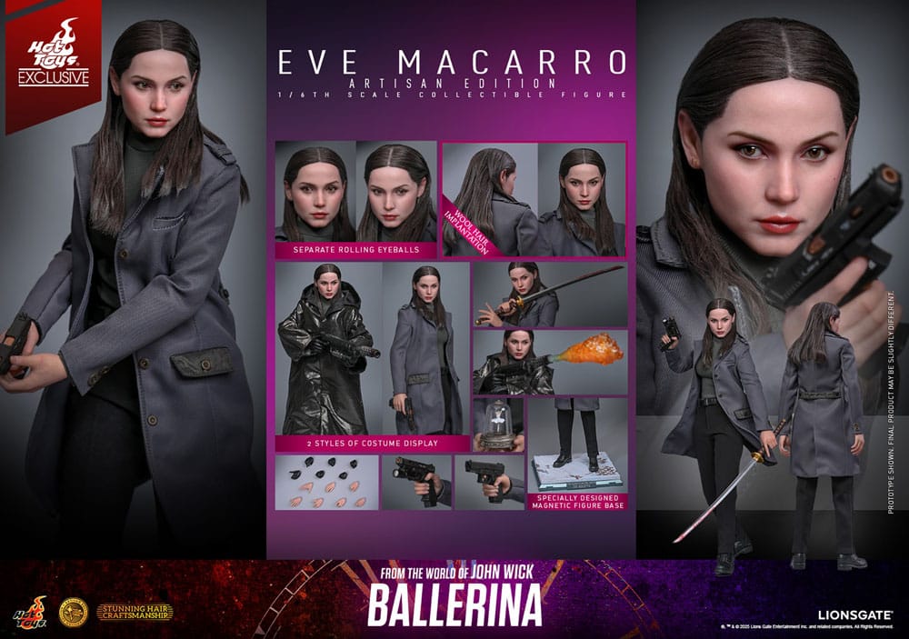 From the World of John Wick: Ballerina Actionfigur 1/6 Eve Macarro (Artisan Editon) Hot Toys Exclusive 28 cm