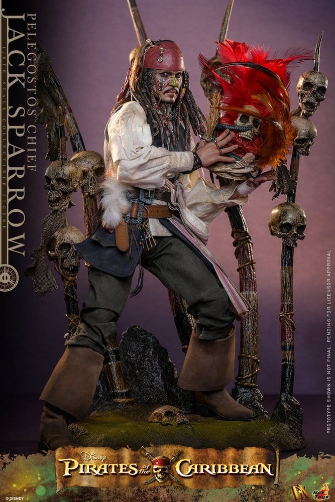 Pirates of the Caribbean - Fluch der Karibik 2 DX Actionfigur 1/6 Pelegostos Chief Jack Sparrow 30 cm